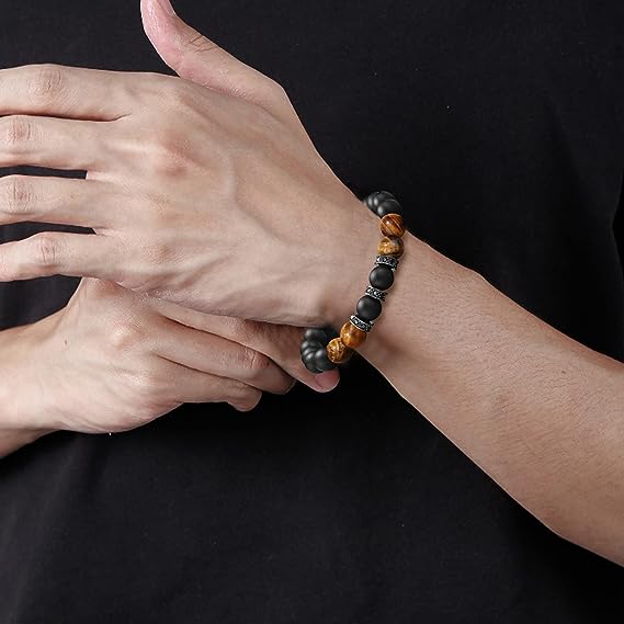 "To My Grandson" Tiger's Eye Protection Bracelet