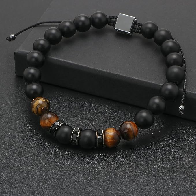 To My Son - Tiger's Eye Protection Beaded Bracelet