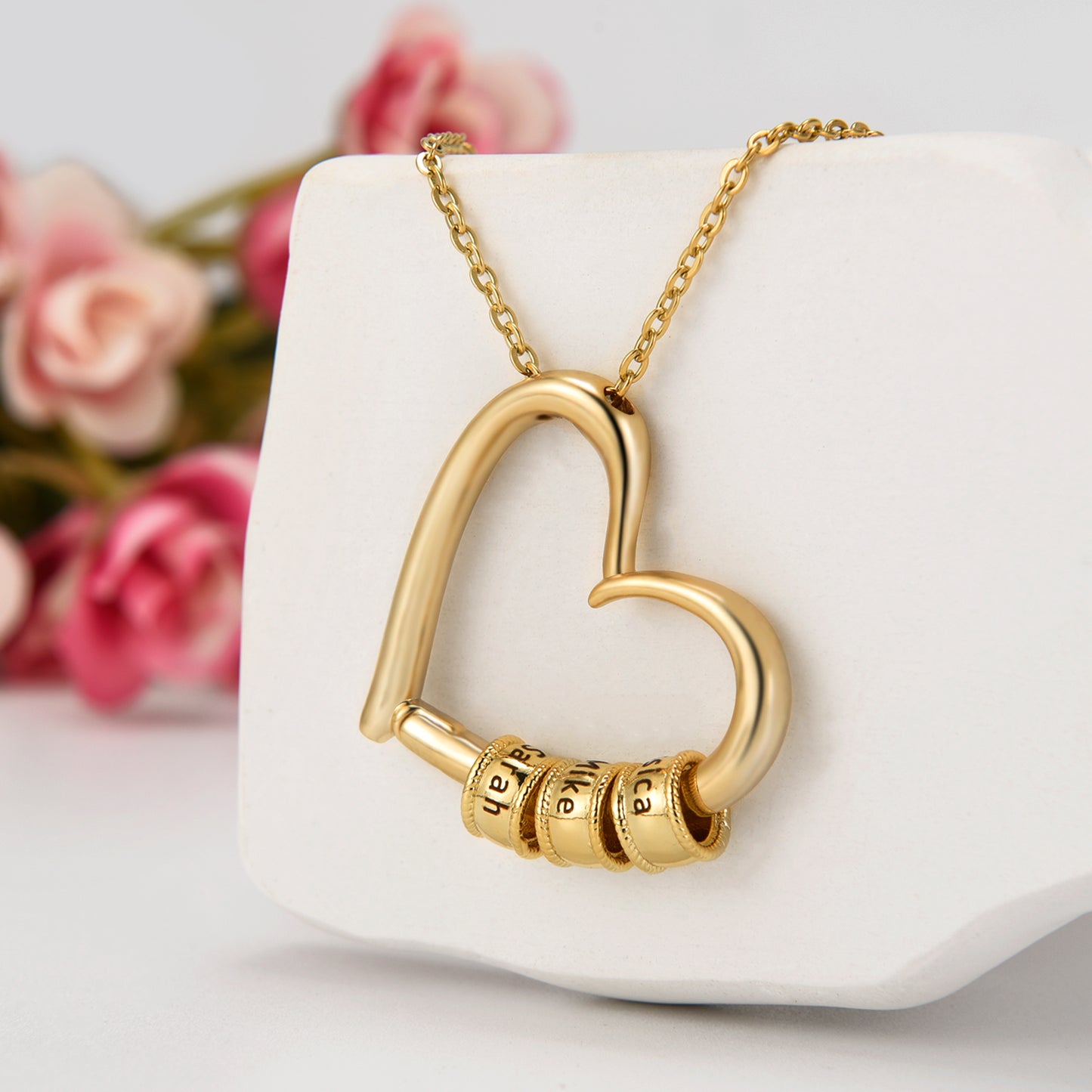 "To My Mom" - Family's Love Engraved Pendant with LED Gift Box