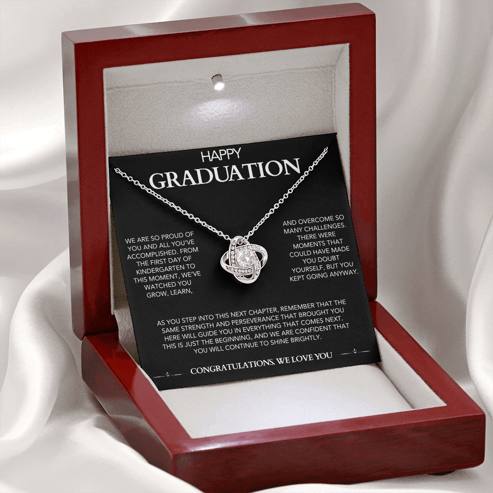 Proud Of You – Graduation Love Knot Necklace