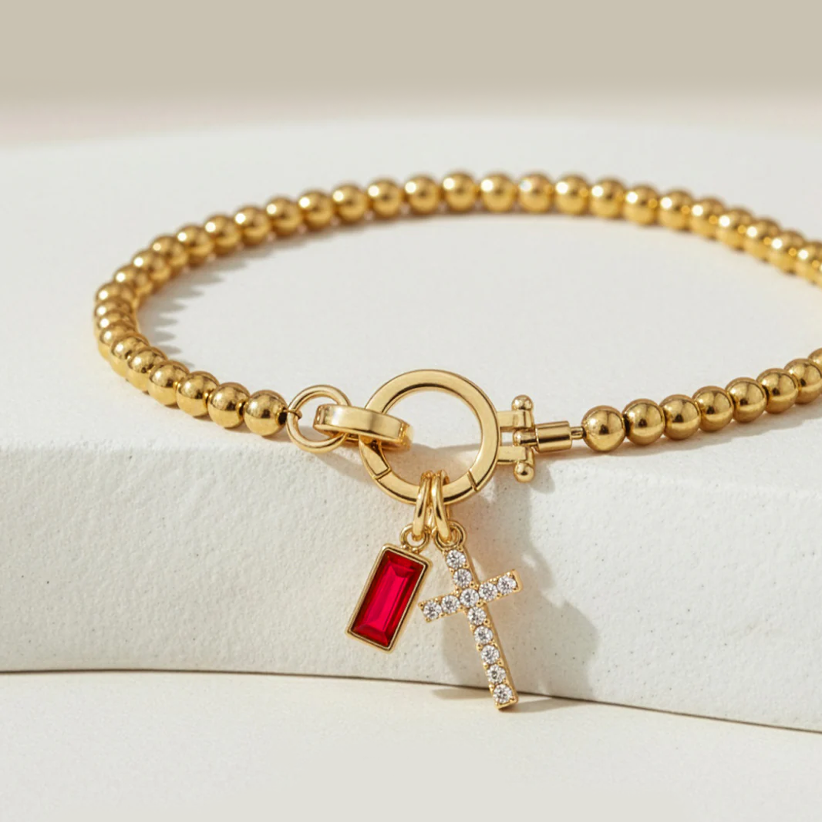 "A ma fille" - Bracelet de foi en forme de croix