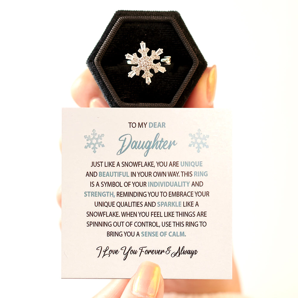 To My Daughter - Sparkle Like A Snowflake - Ring Gift Set