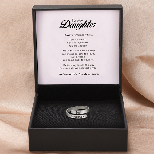 "Just Breathe" - Daughter's Support Ring