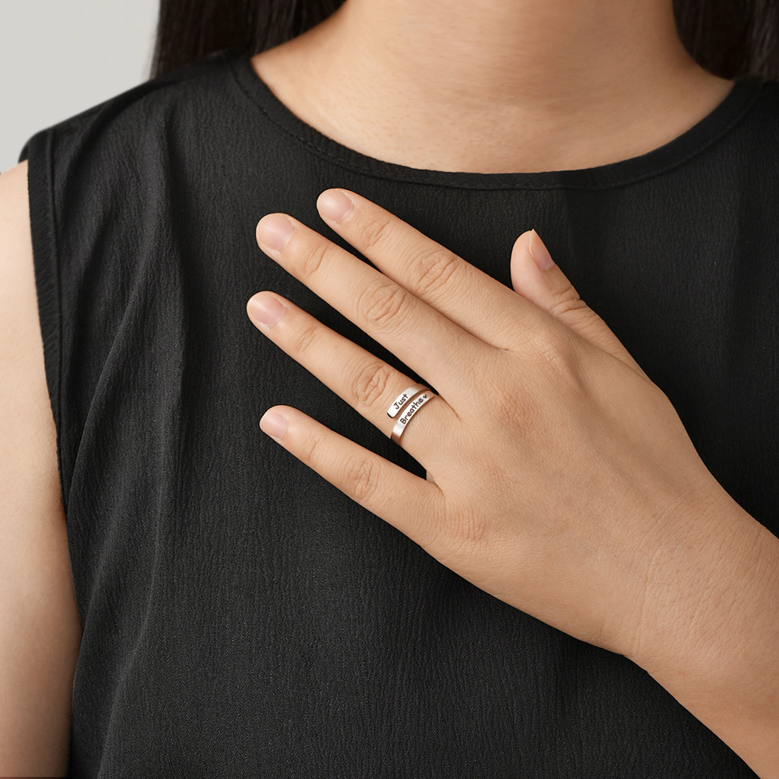 "Just Breathe" - Daughter's Support Ring