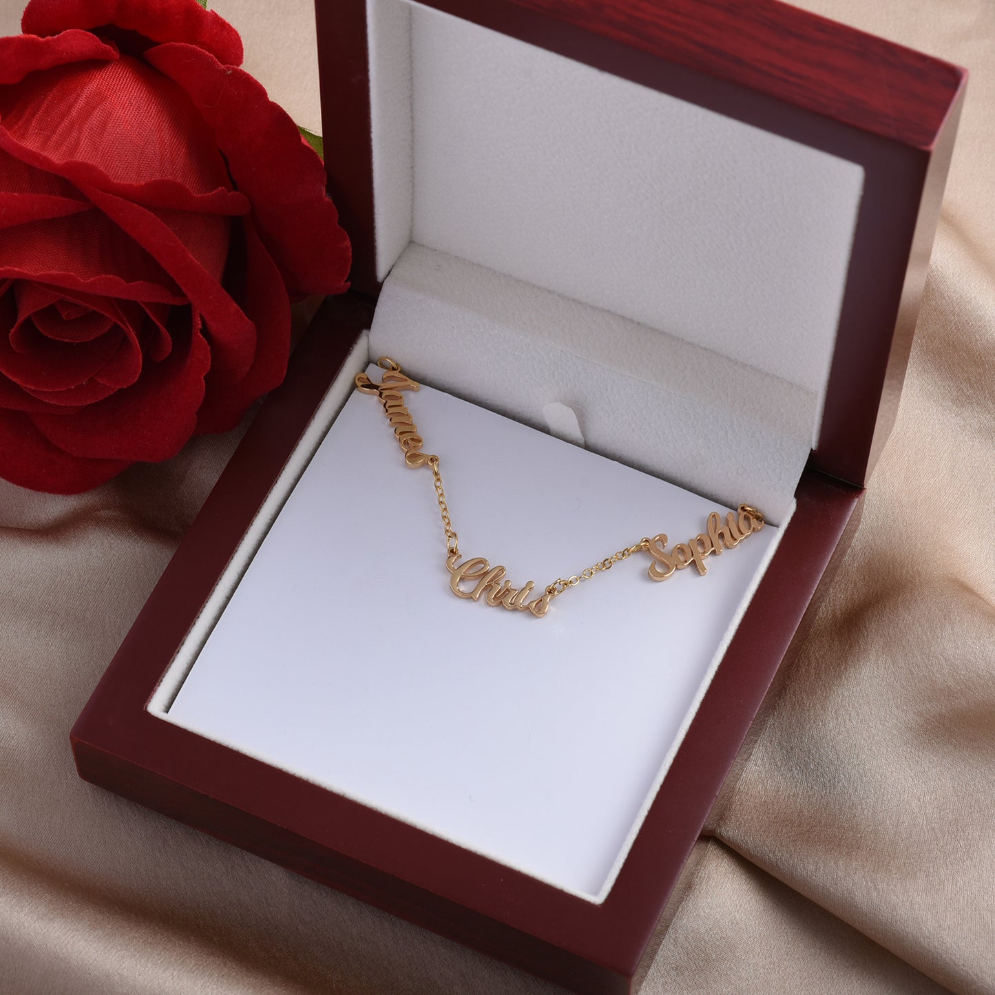 "Always Close to Her Heart" – Personalized Name Necklace