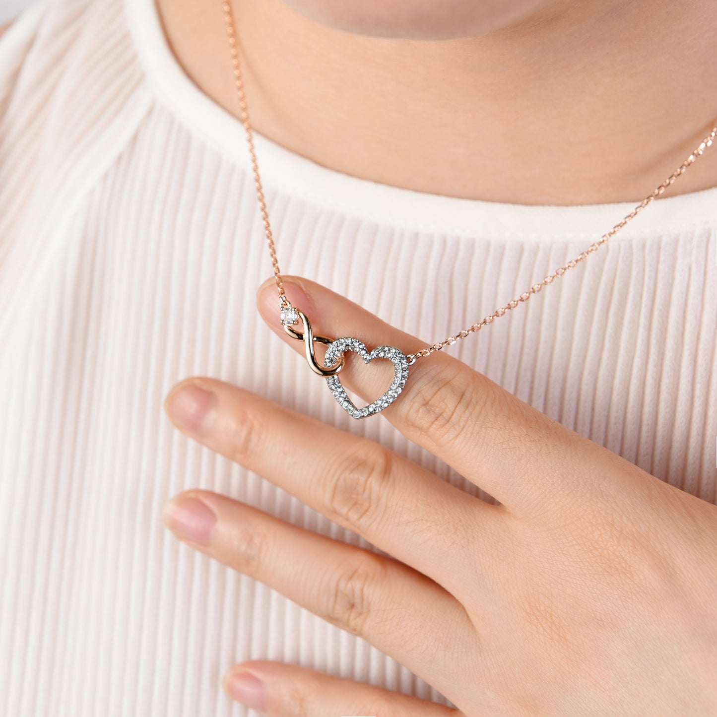 To My Daughter - Forever Linked - Heart Infinity Necklace