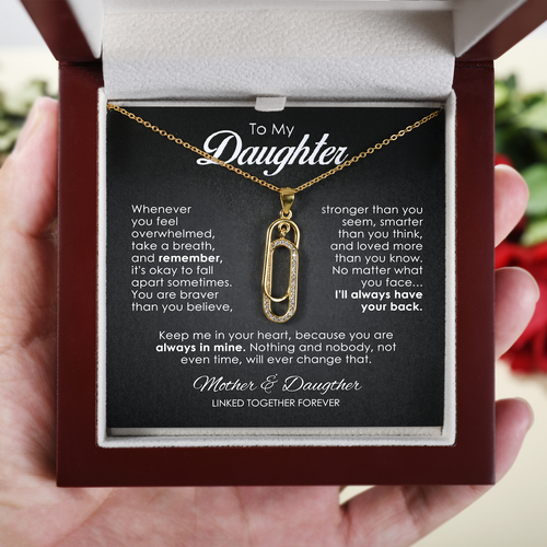 "To My Daughter" β Linked Paperclip Necklace