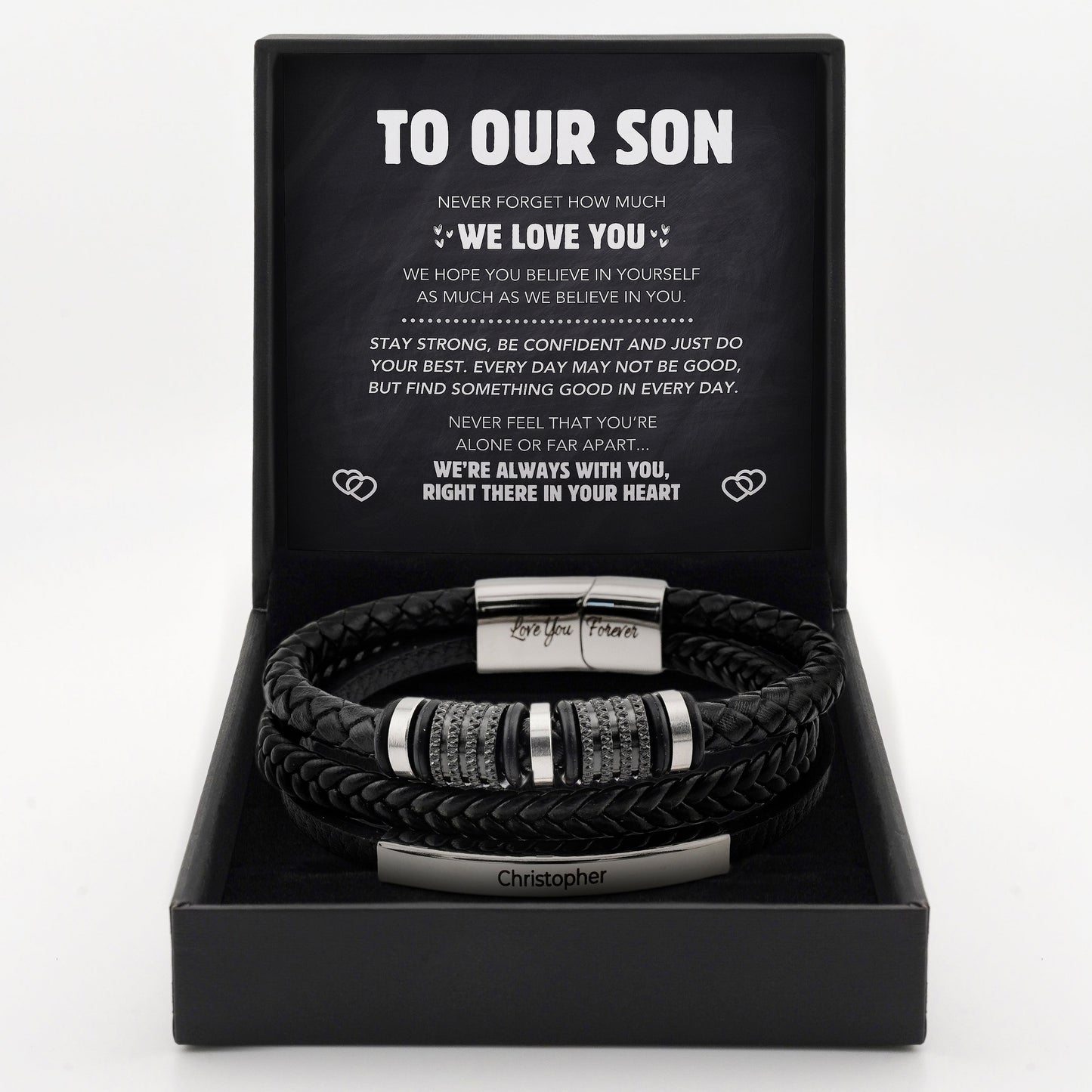 "Forever Connected" Son's Customized Bracelet