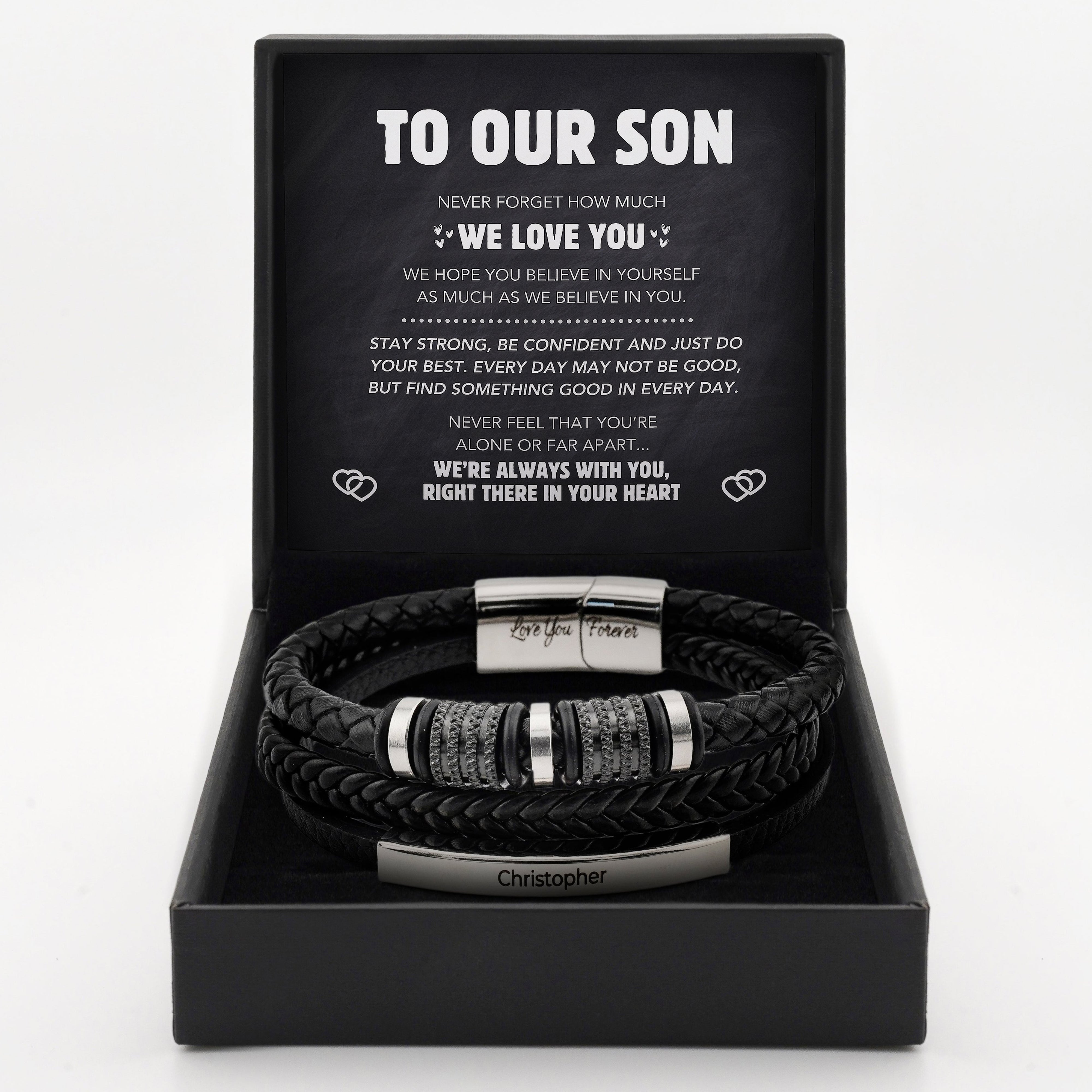 "Forever Connected" Son's Customized Bracelet