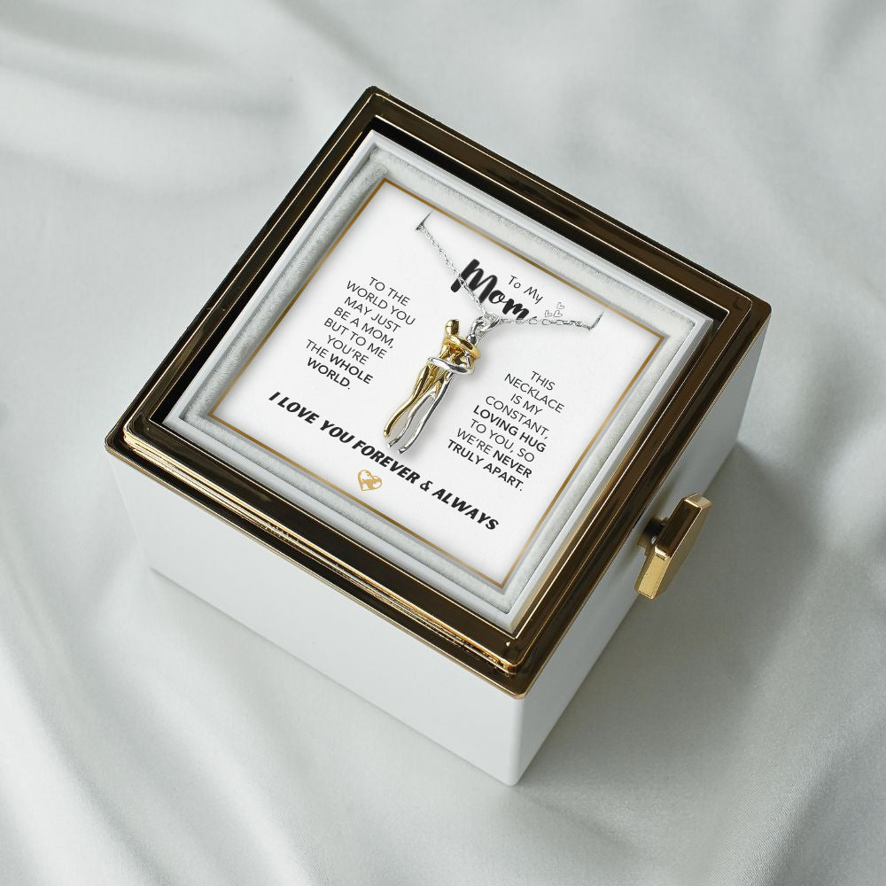 "To Mom" Everlasting Hug Necklace with Forever Rose Box