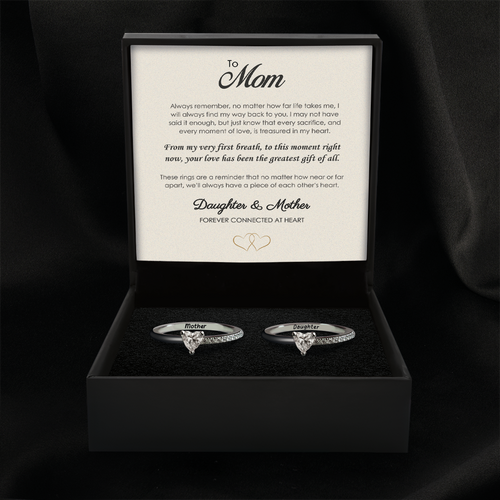 Forever Connected – Matching Ring Set for Mom & Daughter
