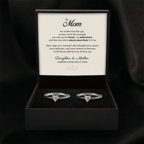 Forever Connected – Matching Ring Set for Mom & Daughter