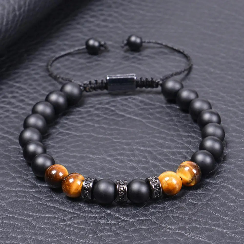 "To My Grandson" Tiger's Eye Protection Bracelet