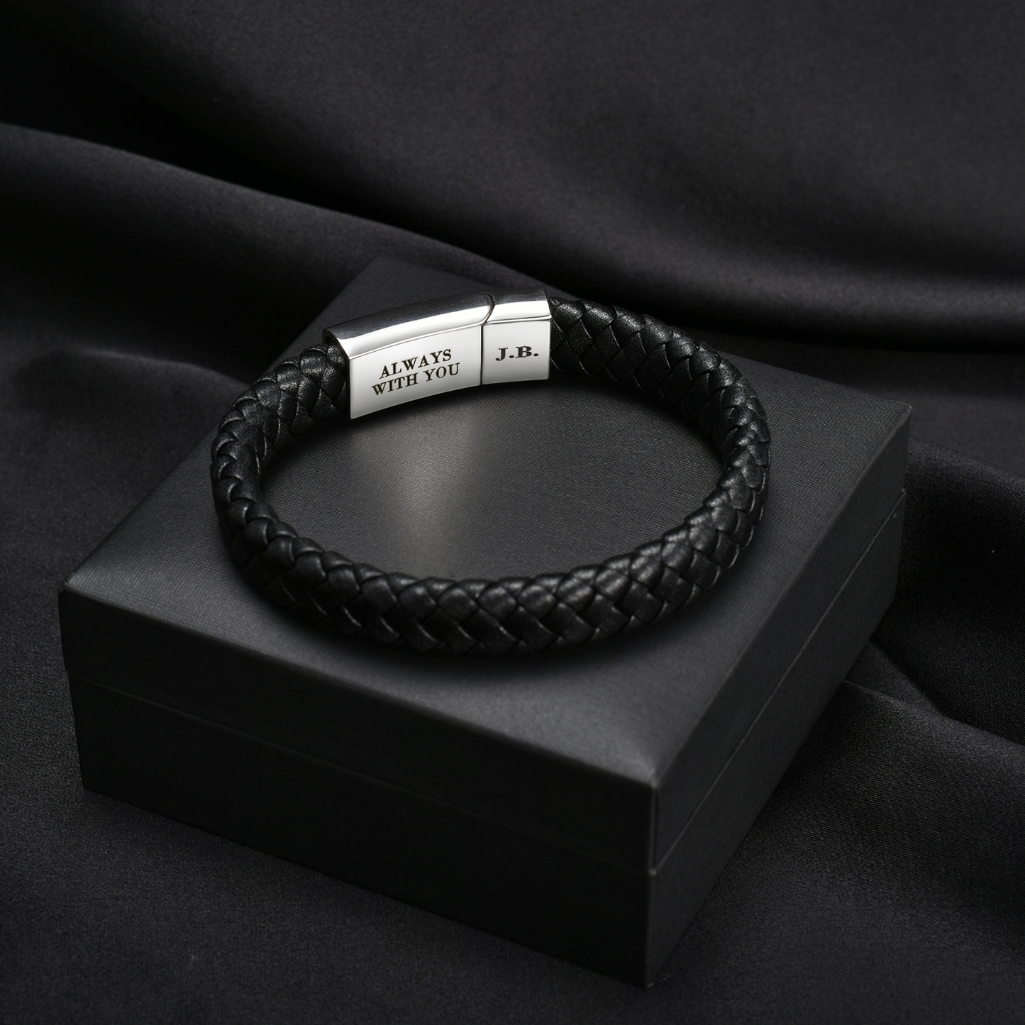 Strength Within - Son's Personalized Leather Bracelet