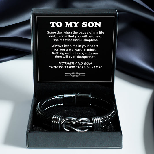 To My Son - Forever Linked Premium Bracelet Gift Set