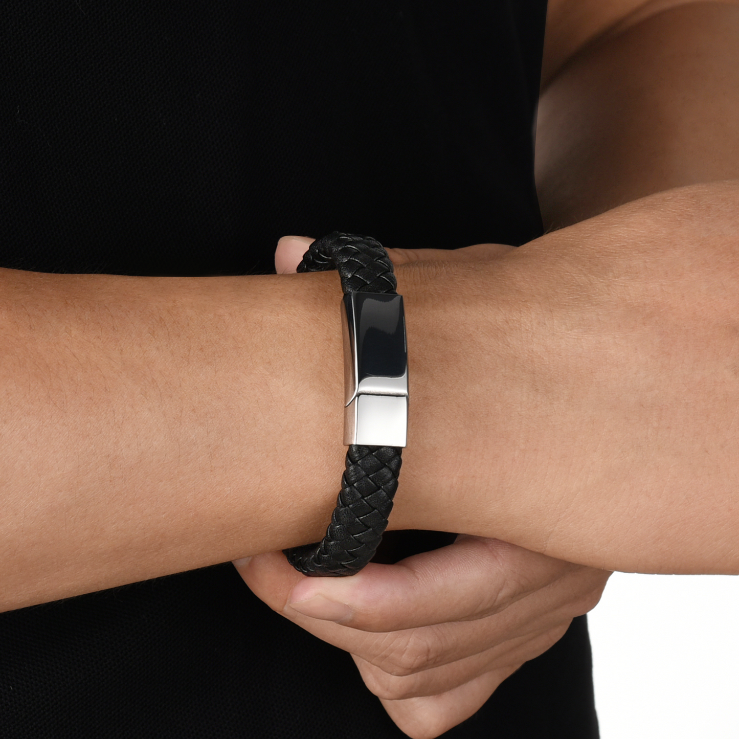 Strength Within - Son's Personalized Leather Bracelet
