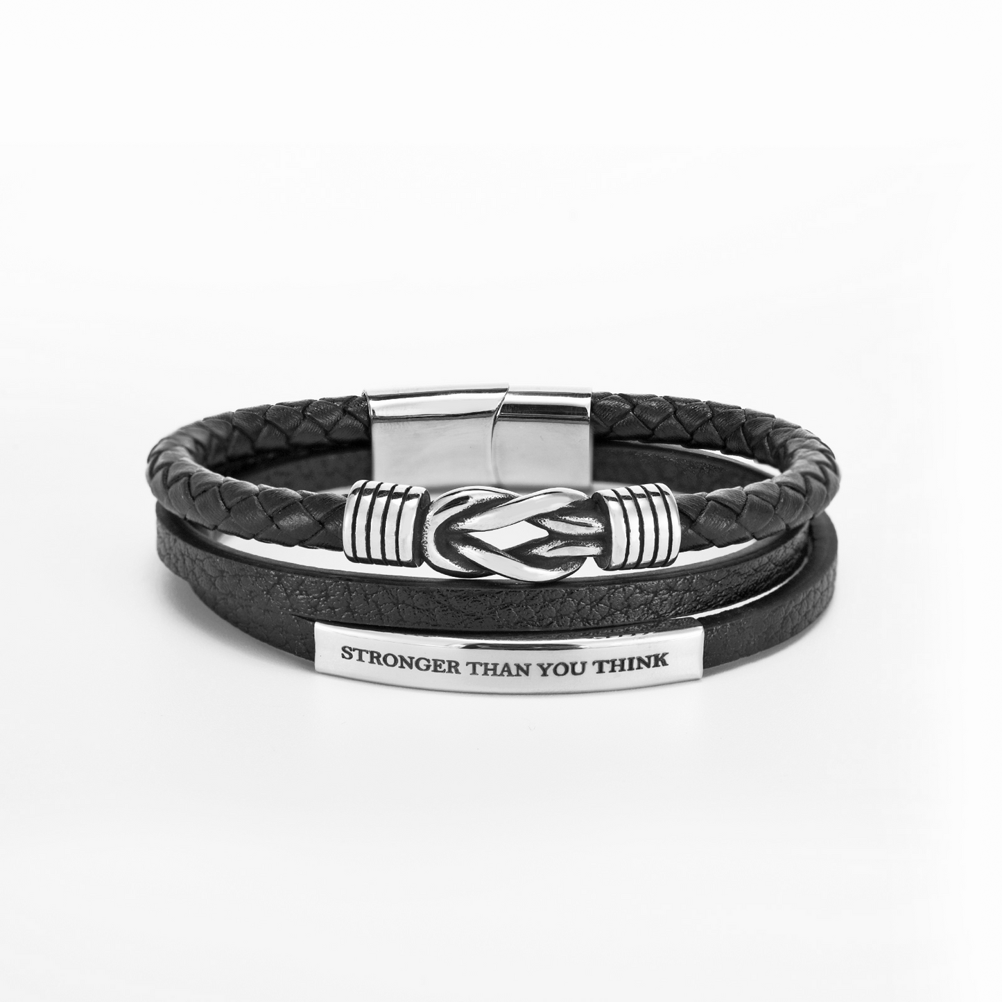 Stronger Than You Think - Personalized Knot Bracelet for Son