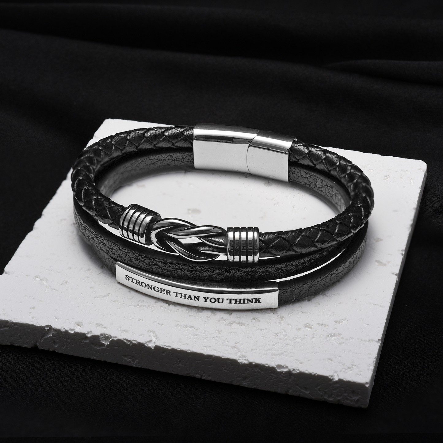 Stronger Than You Think - Personalized Knot Bracelet for Son