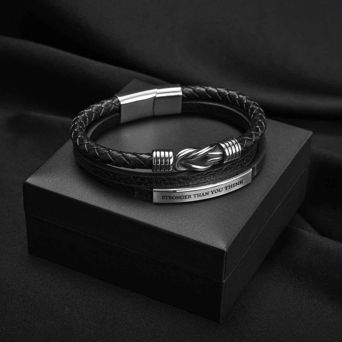 Stronger Than You Think - Personalized Knot Bracelet for Son