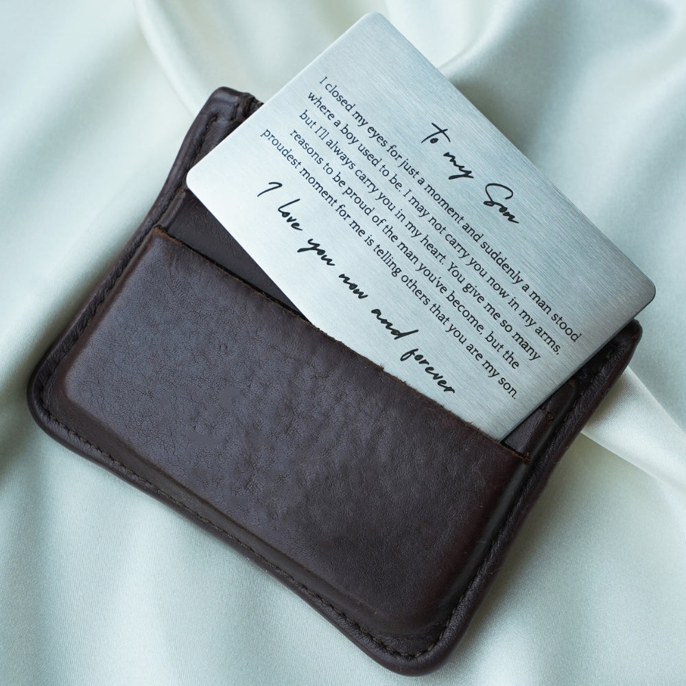 "Love You Forever" Premium Metal Wallet Card Insert