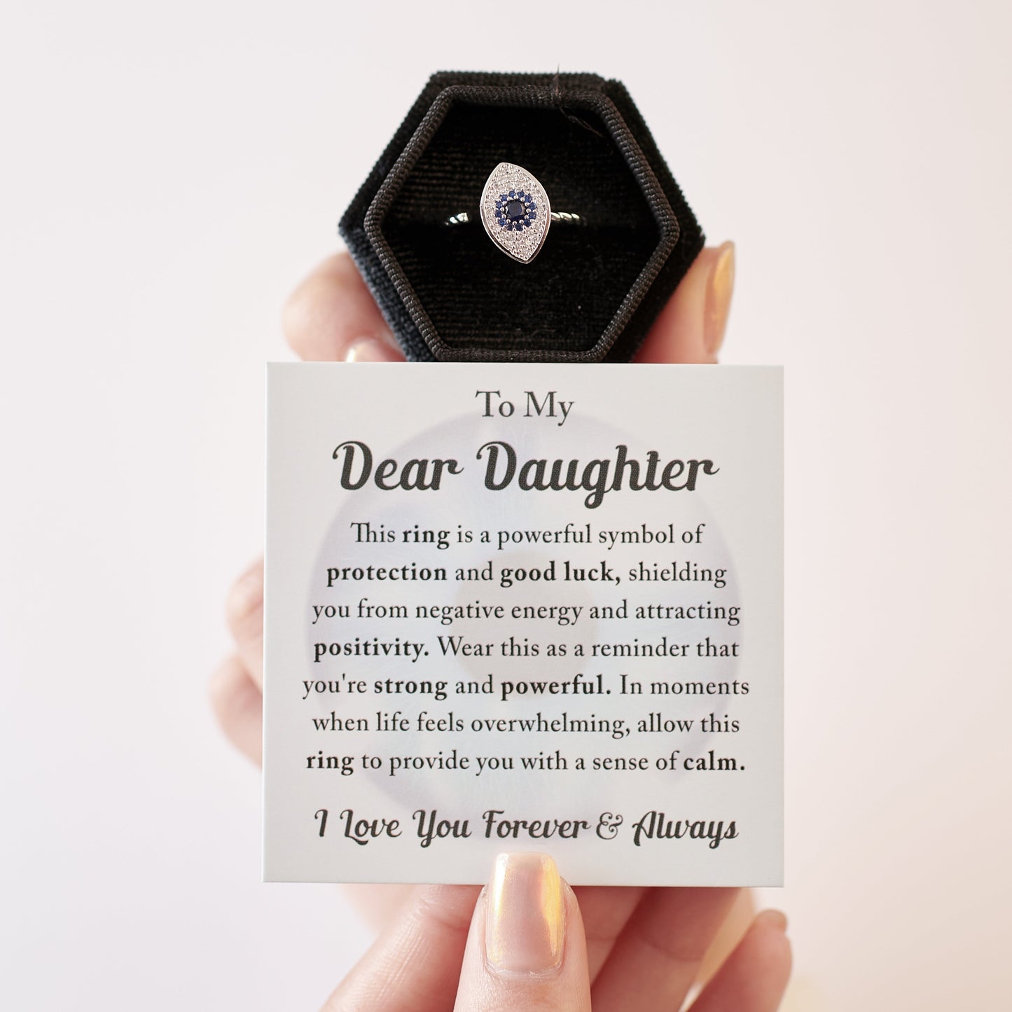 To My Daughter - Evil Eye Protection Ring