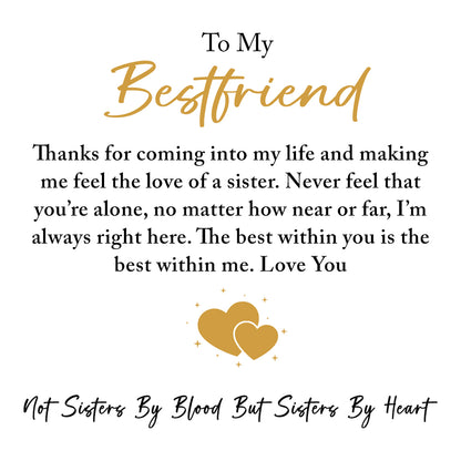 To My Bestfriend "Sisters By Heart" - Engraved Bracelet Gift Set