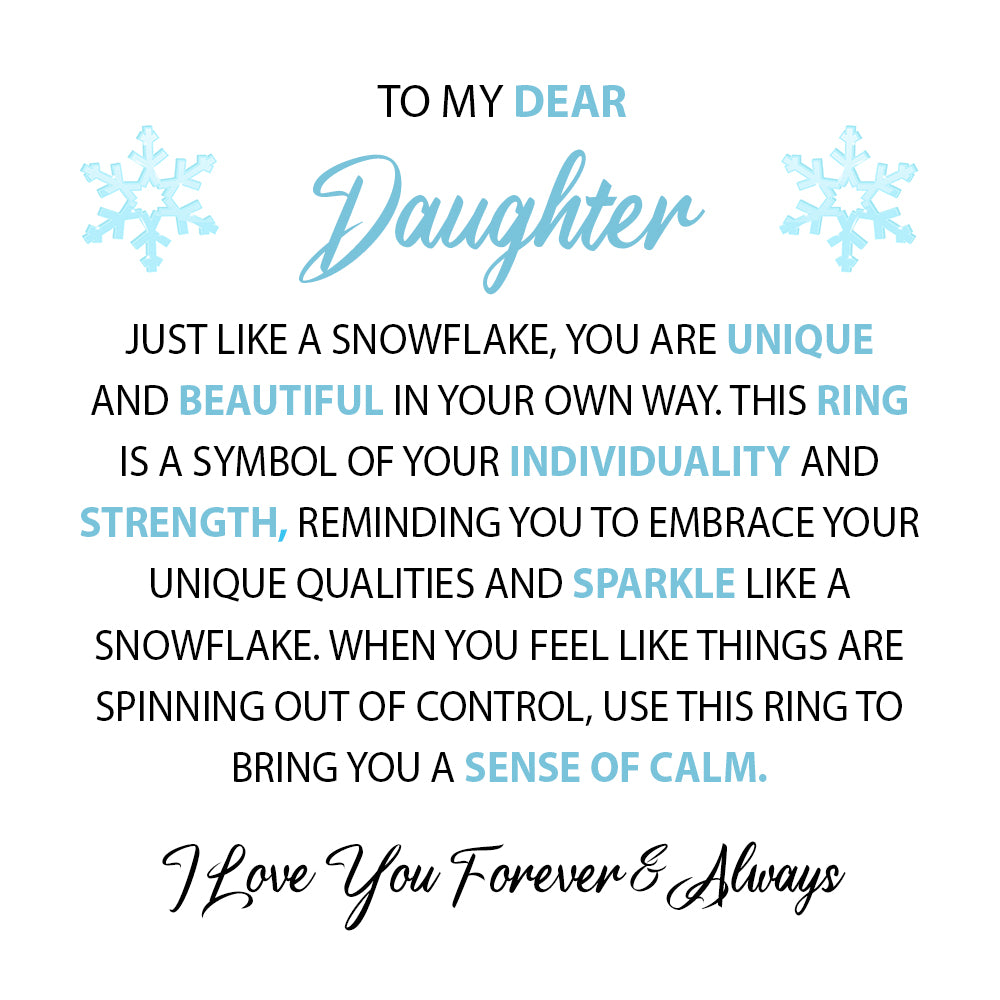 To My Daughter - Sparkle Like A Snowflake - Ring Gift Set