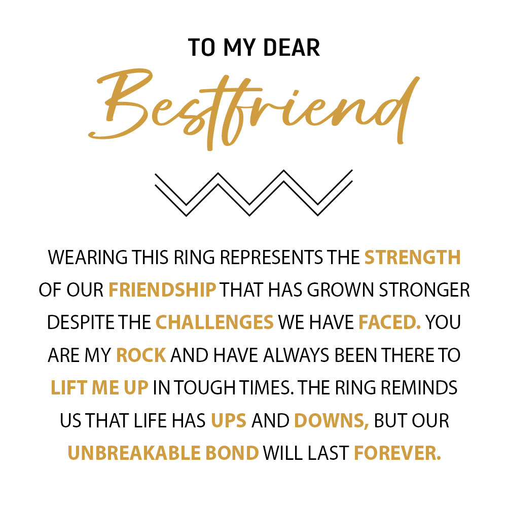 Für meine beste Freundin - Höhen und Tiefen Ring-Set