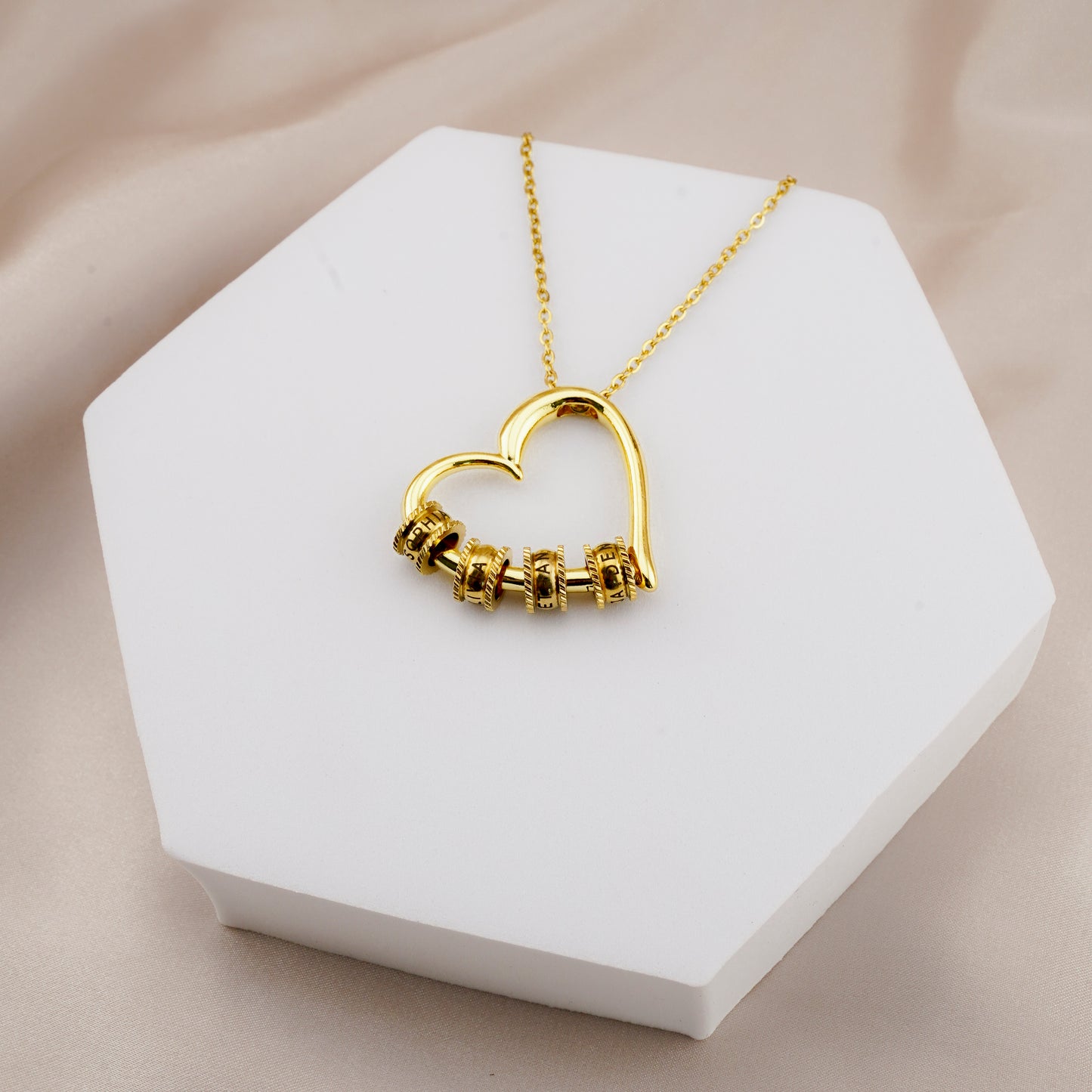 Collar "Corazón de familia" con caja de regalo LED