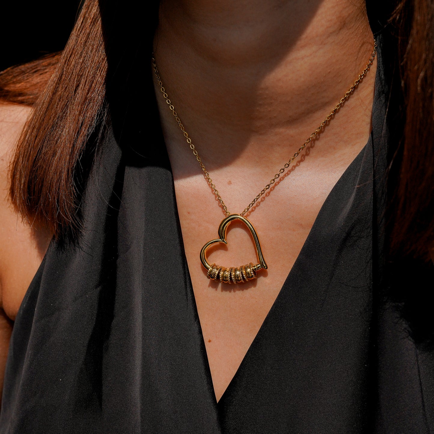 Collar "Corazón de familia" con caja de regalo LED