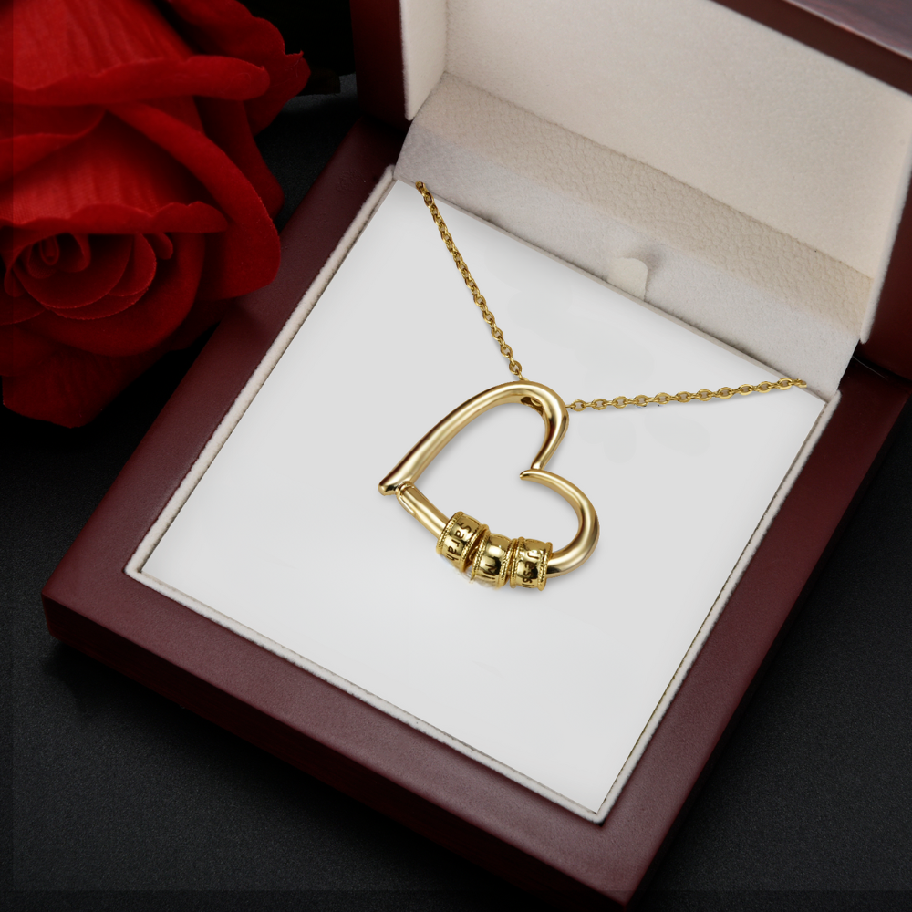 Collar "Corazón de familia" con caja de regalo LED
