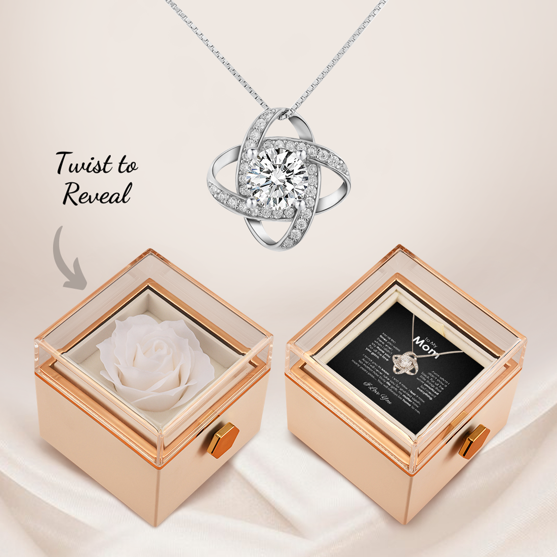 "Forever Tied Together" - Collar Nudo de Amor para Mamá
