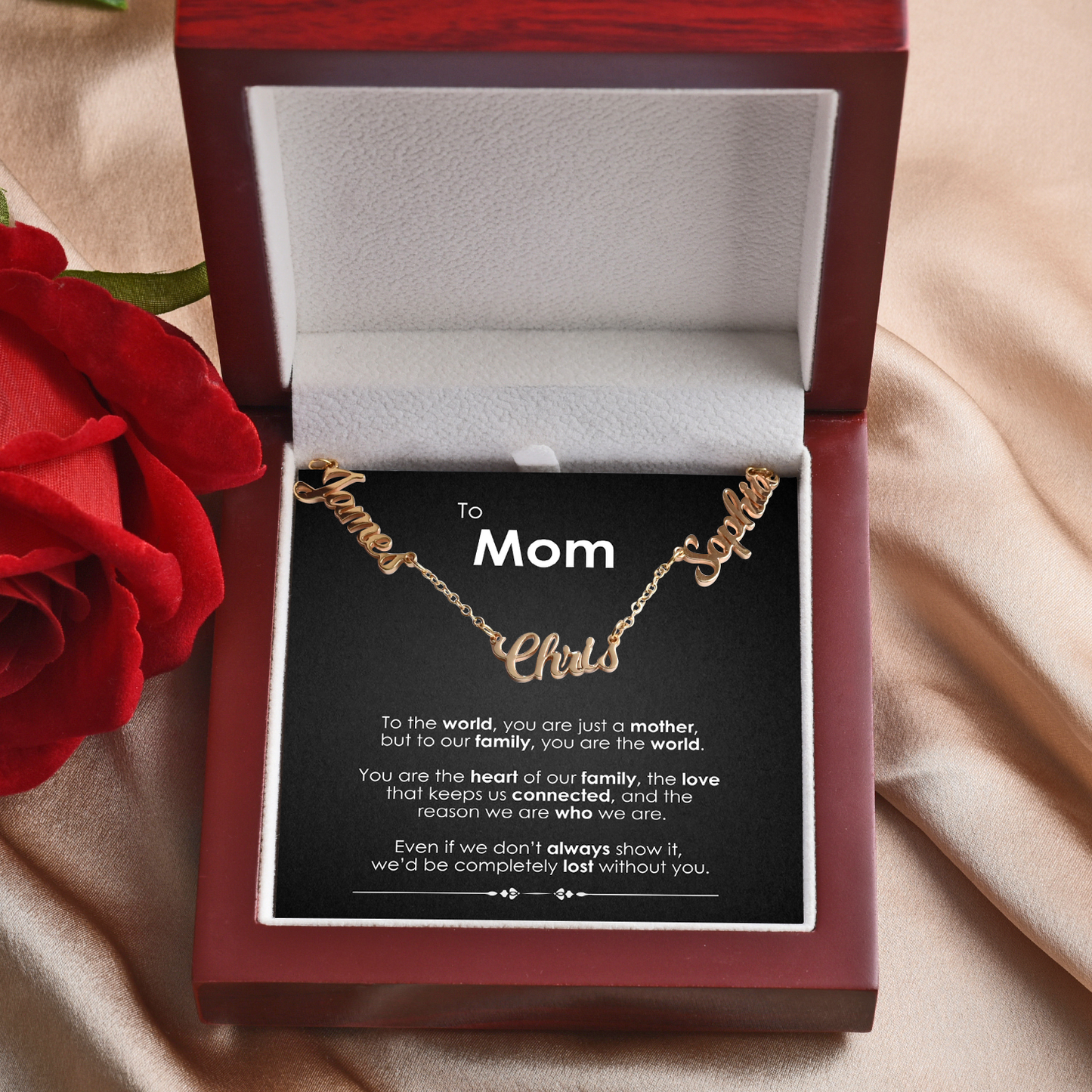 "Siempre cerca de su corazón" - Collar personalizado con nombre