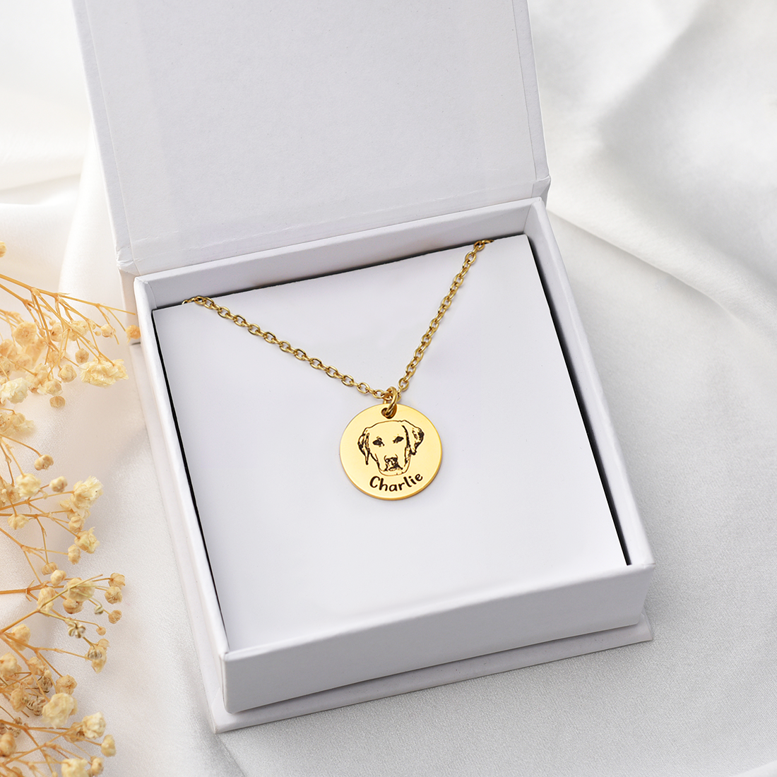 Pawprints on My Heart - Collier commémoratif pour animaux de compagnie