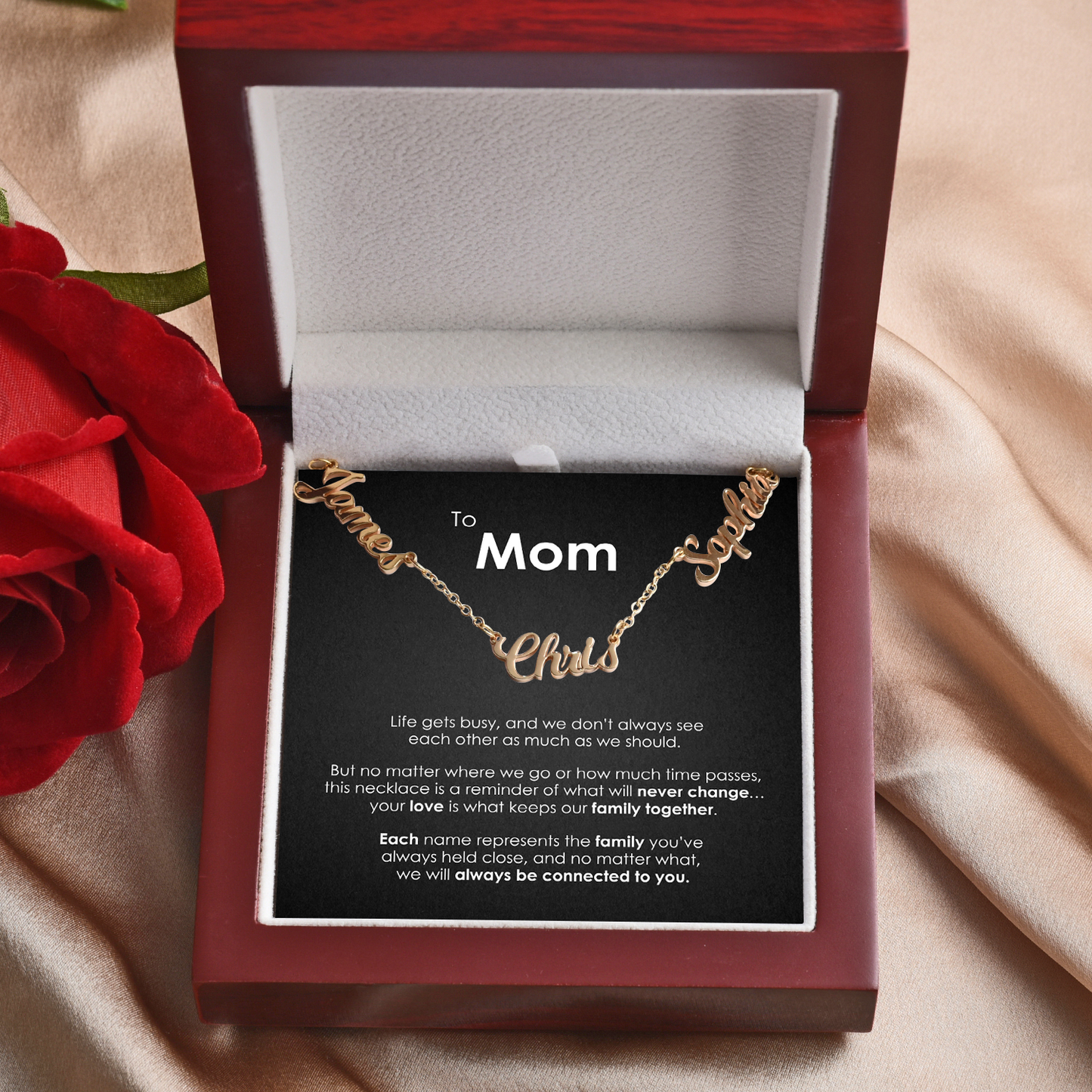 "Always Close to Her Heart" - Collier de nom personnalisé