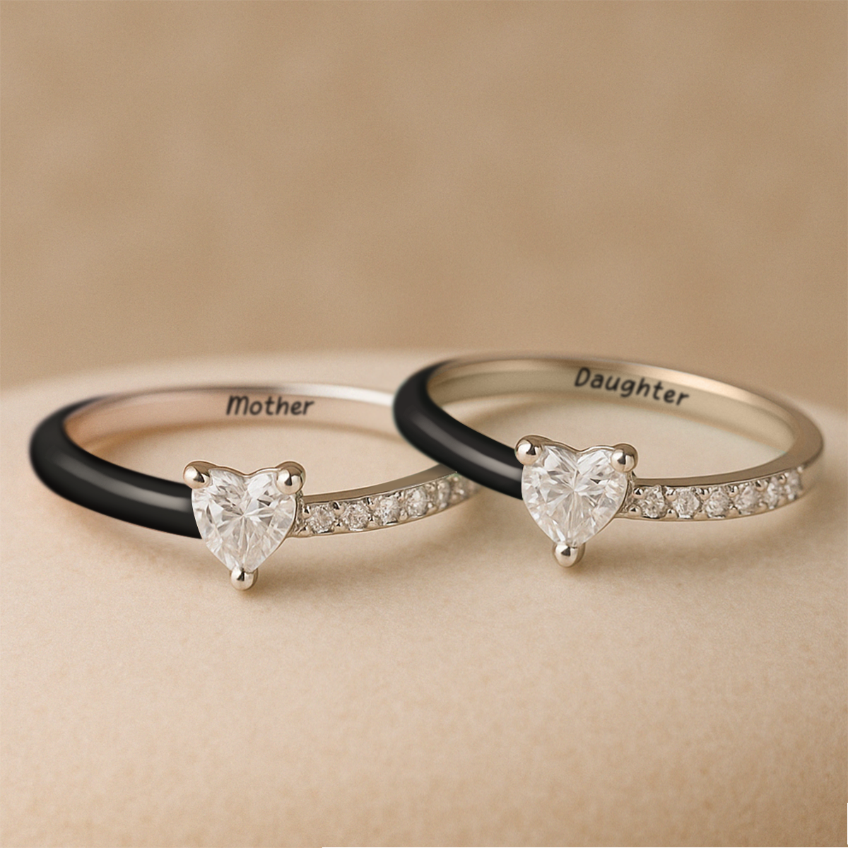 Forever Connected - Ensemble de bagues assorties pour mère et fille