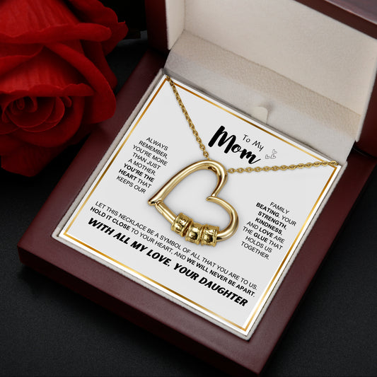"To My Mom" - Family's Love Engraved Pendant with LED Gift Box