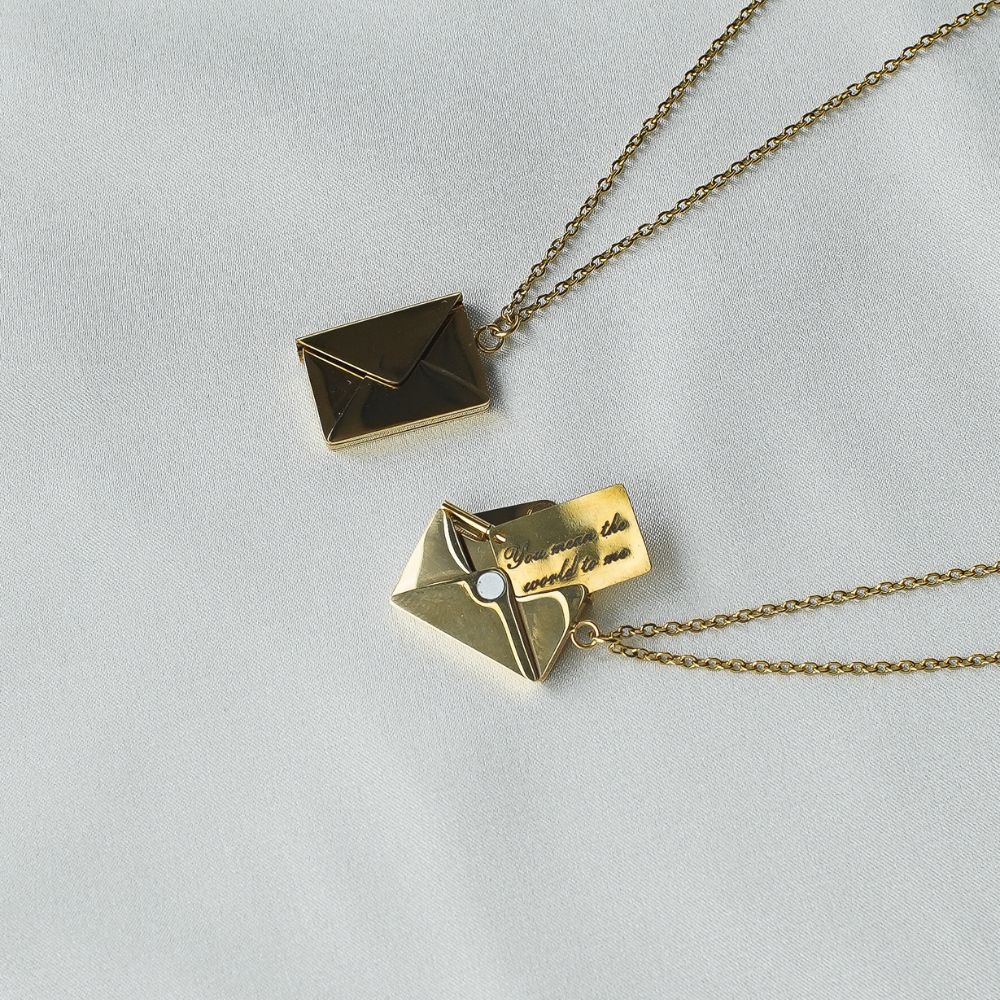 "You Mean The World To Me" Love Letter Necklace