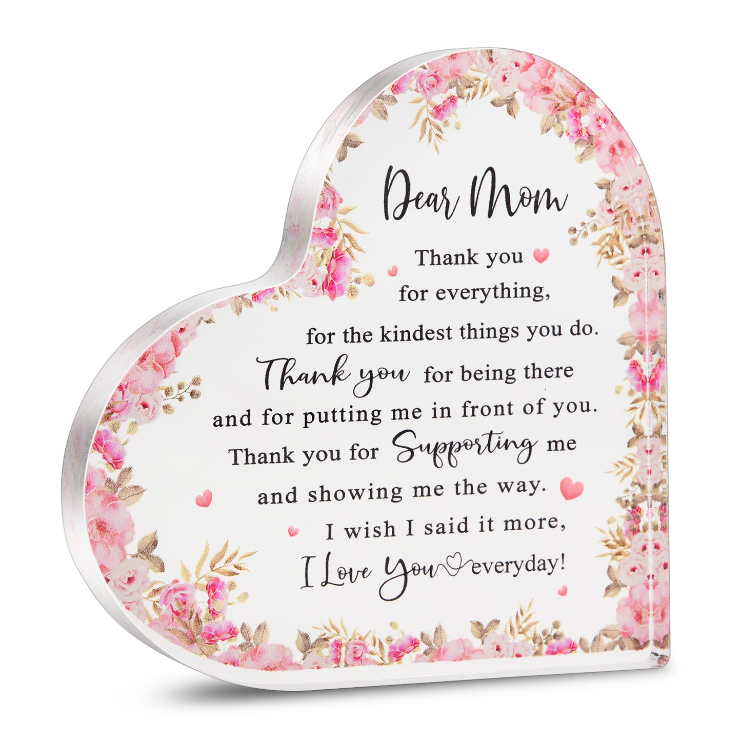 To Mom - "Love You Every Day" Heart Decoration