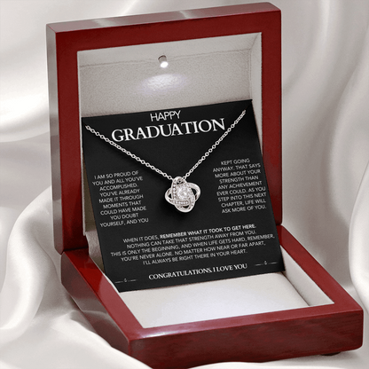 Proud Of You – Graduation Love Knot Necklace
