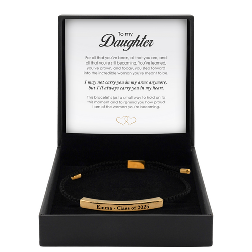 To My Daughter - Personalized Graduation Keepsake Bracelet