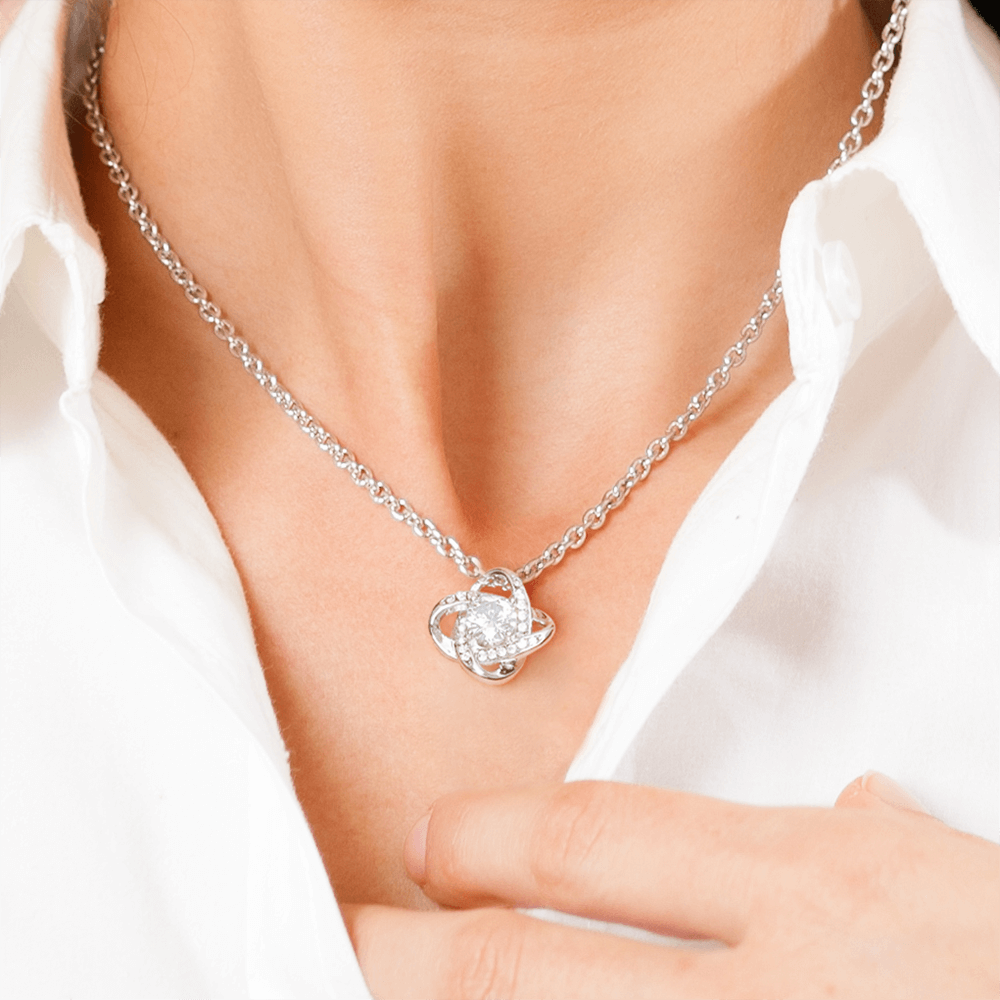 Proud Of You – Graduation Love Knot Necklace
