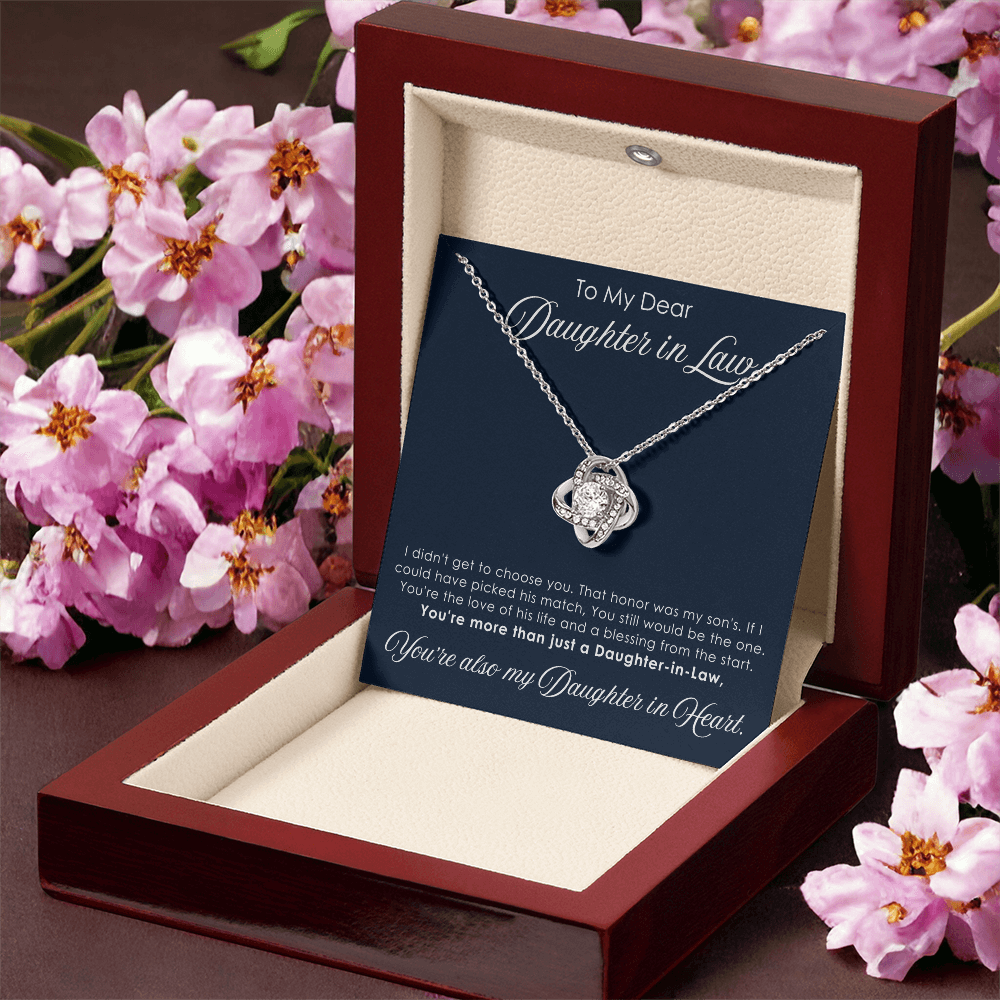 To My Daughter In Law – Forever Knot Necklace