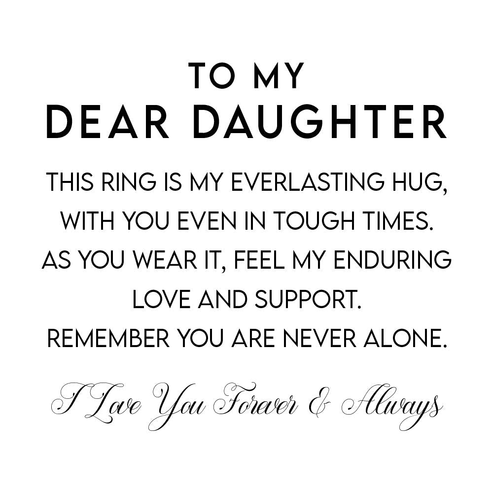 To My Daughter - Wearable Hug Ring Set (S925)