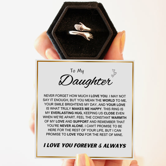 "Always With You" Daughters Hug Ring Gift Set