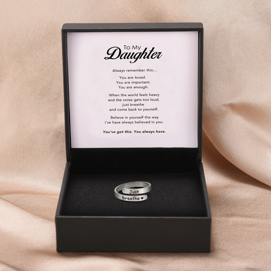"Just Breathe" - Daughter's Support Ring