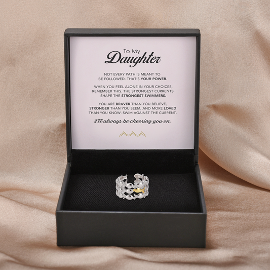 Swim Against The Tide - Daughter's Strength Ring