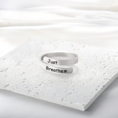 “Just Breathe” Daughter's Reminder Ring