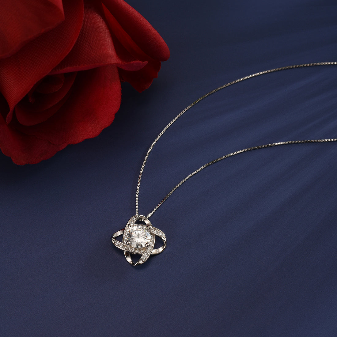 "Infinite Love" Necklace with a Forever Rose Gift Box