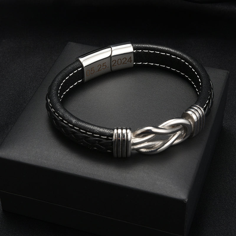 Son's Infinity Knot Bracelet Graduation Gift Set